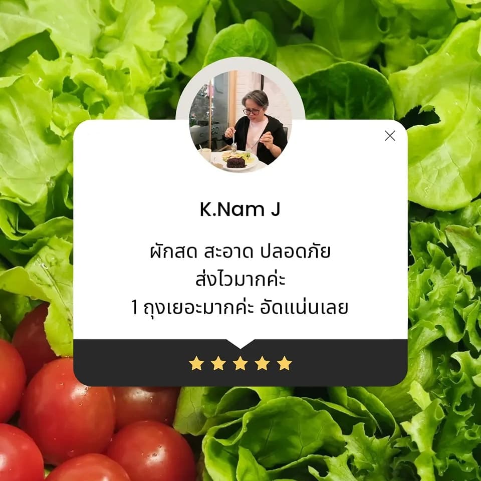 ผักสด สะอาด ปลอดภัย ส่งไวมาก 1 ถุงได้เยอะมาก อัดแน่น